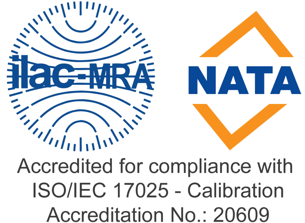 Acrredited for compliance with ISO/IEC 17025 - Calibration Accreditation No.: 20609