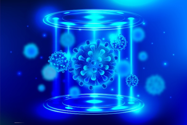 An illustration of non-intrusive breathalysers using advanced bio-sensor technology to detect breath compounds for seamless biological analysis.