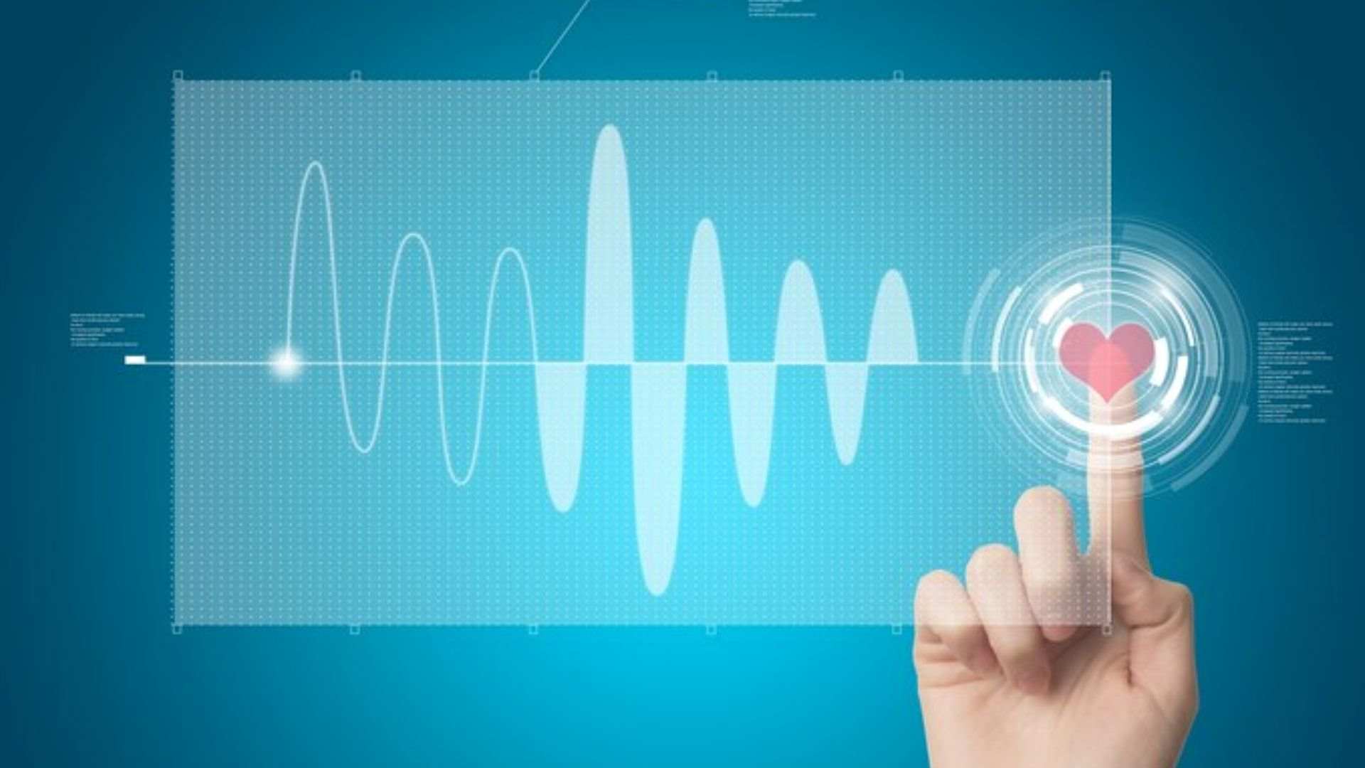 A finger presses a digital graphic, symbolising the advancement of customised breath analysis for personalised health monitoring.