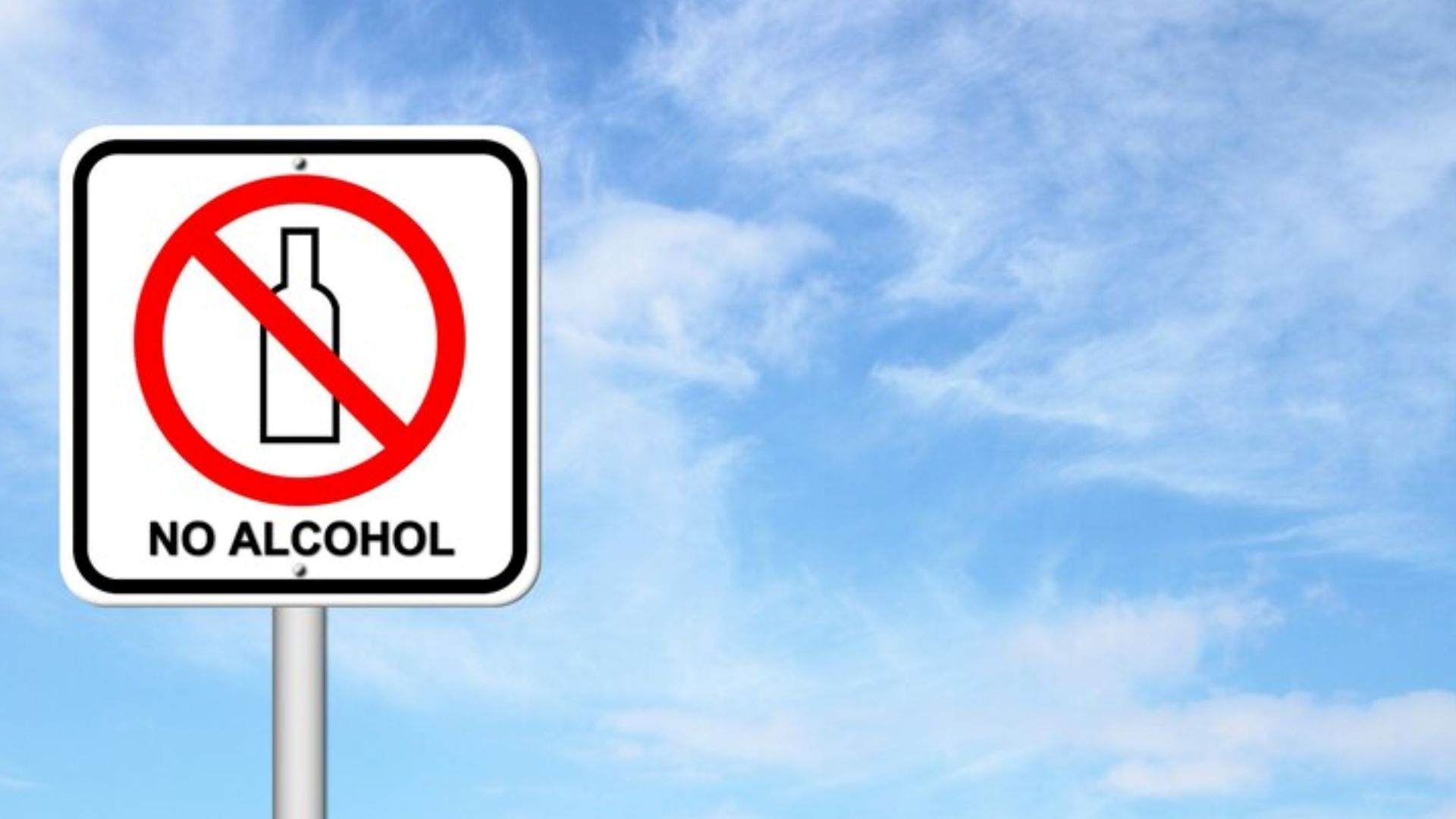 An image showing "alcohol-free zones"
