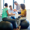 business people use corporate breathalysers in wellness program