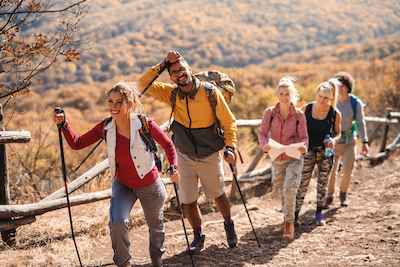 people hiking use breathalysers for outdoor safety