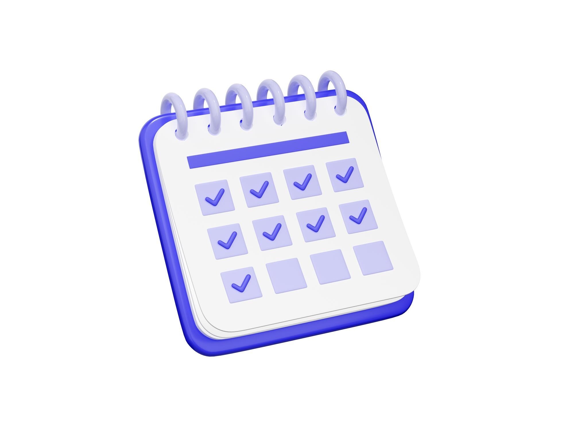 Calendar indicating it is time for a yearly breathalyser update